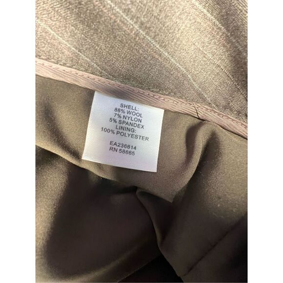 Classiques Entier Brown Professional Tapered Pinstripe Pants - Picture 5 of 5